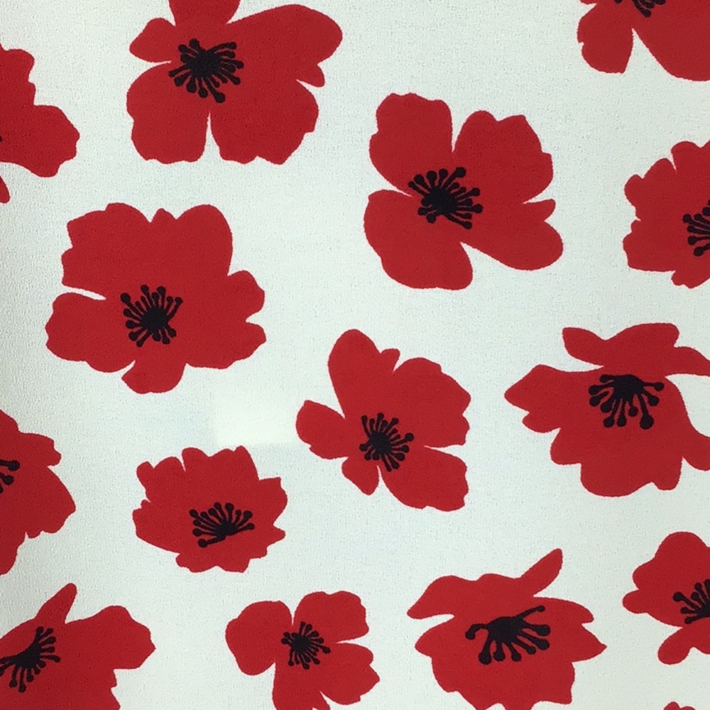 Brand New with Tags Anne Klein Cream top Red Pinot floral print Size large - Picture 2 of 6